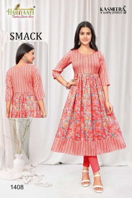 hariyaali new smackk vol 14 heavy capsual long gown full flair printed Kurti wholesaler 