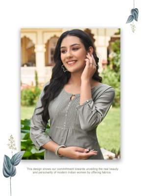 heritage collection by cherry designer short kurti with heavy schifli embroidery and handwork catalog at wholesale price western wear catalogs