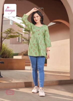 hinaya trendz vol 30 trendy western rayon short top collection  kurtis catalogs