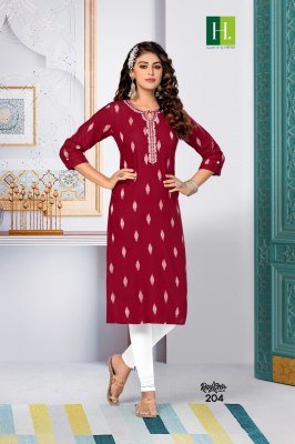 hirwa by Rockstar vol 2 heavy bombay reyon kurti catalogue at affordable rate kurtis catalogs