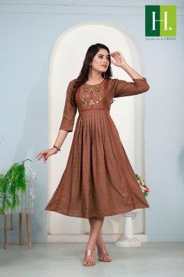 hiwa by Khwaish heavy bombay reyon ghera with embroidered kurti catalogue at low rate kurtis catalogs