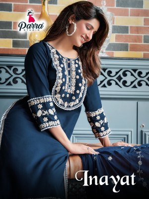 inayat vol 1 by parra studio kurti pants and dupatta set catalog wholesale kurtis catalogs