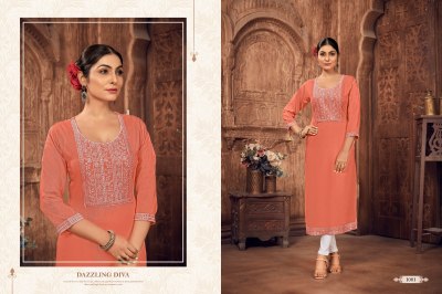 jinesh nx new launch aangi 14kg embroidery work Kurti catalogue kurtis catalogs