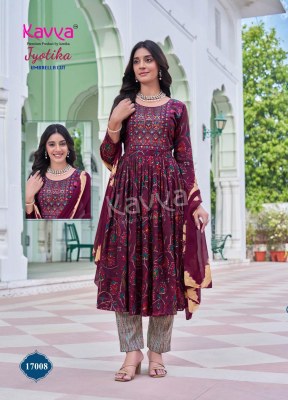 jyotika vol 17 by Kavya capsule foil printed Anarkali suit collection at low rate readymade suit catalogs