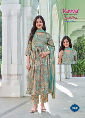 jyotika vol 17 by Kavya capsule foil printed Anarkali suit collection at low rate readymade suit catalogs