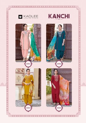 kadlee by Kanchi fancy embroidered readymade kurti pant and dupatta catalogue at low rate readymade suit catalogs