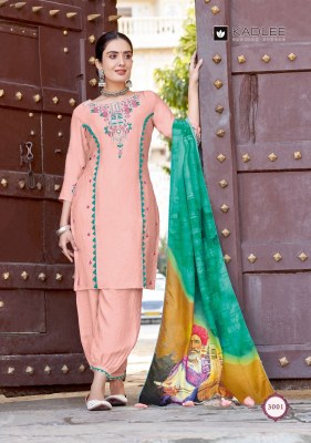 kadlee by Kanchi fancy embroidered readymade kurti pant and dupatta catalogue at low rate readymade suit catalogs