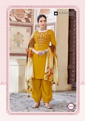 kadlee by Kanchi fancy embroidered readymade kurti pant and dupatta catalogue at low rate readymade suit catalogs