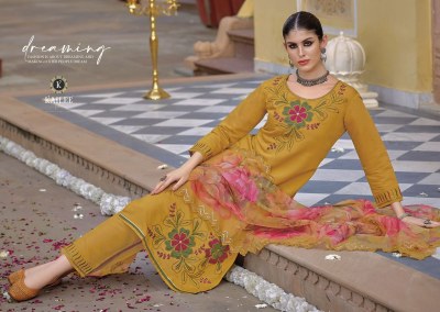 kailee fashion by boondi vol 3 fancy appliqe work  kurti bottom with dupatta at wholesale price  kurtis catalogs