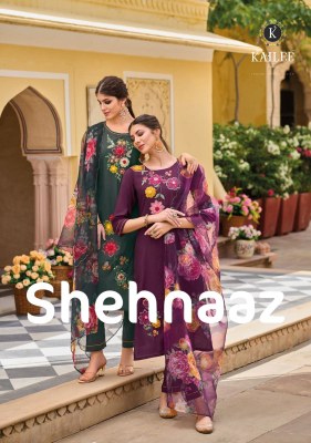 kailee fashion by shehnaaz designer applique orgaanza work straight kurti pant with dupatta catalog at wholesale price Kailee fashion