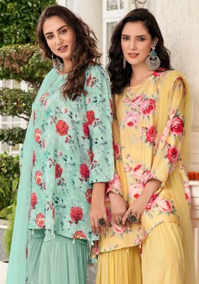 kailee fashion by vouge catalogue of pure cotton hand work sharara suit catalog at wholesale  fancy sharara suit Catalogs