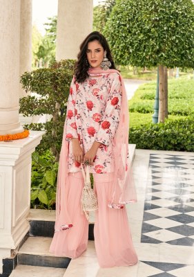 kailee fashion by vouge catalogue of pure cotton hand work sharara suit catalog at wholesale  fancy sharara suit Catalogs