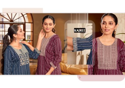 kalaroop by kajree Fancy Reyon With white lucknavi Embroidery work kurti catalog at wholesale rate kurtis catalogs