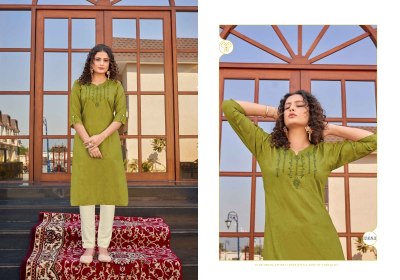 kalroop by scarlet fancy embroidered kurti catalogue at low rate kurtis catalogs