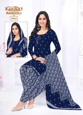 kanika Rangoli vol 18 mix cotton printed ready made patiyala suits wholesaler  Kanika ready made suits 