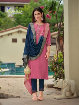 karissa nora Kurti pant dupatta set catalogue wholesaler price in India   kurtis catalogs