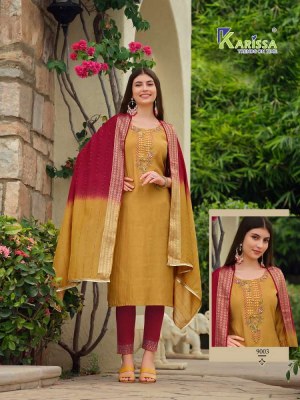 karissa nora Kurti pant dupatta set catalogue wholesaler price in India   kurtis catalogs