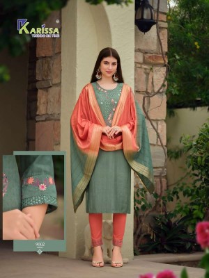 karissa nora Kurti pant dupatta set catalogue wholesaler price in India   kurtis catalogs