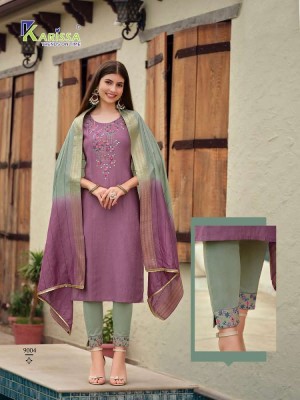 karissa nora Kurti pant dupatta set catalogue wholesaler price in India   kurtis catalogs