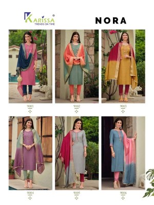 karissa nora Kurti pant dupatta set catalogue wholesaler price in India   kurtis catalogs