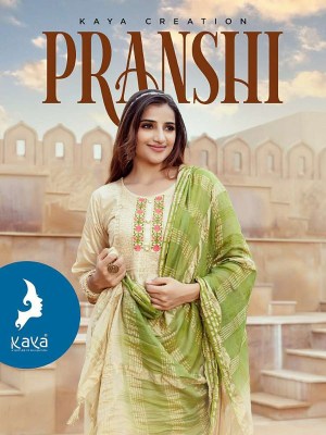 kaya kurti new launch pranshi chanderi silk 3 pice ready made suits wholesale price  Kaya kurti