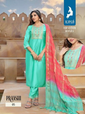 kaya kurti new launch pranshi chanderi silk 3 pice ready made suits wholesale price  kurtis catalogs