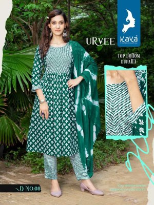 kaya kurti new launch urvee rayon printed 3 pice ready made salwar kameez wholesale rate in Surat  kurtis catalogs