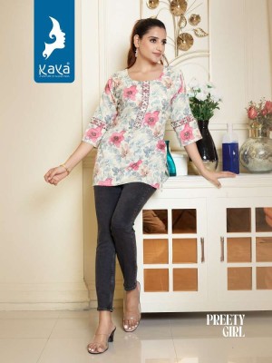 kaya kurti presents preety girl rayon short top collection Kaya kurti