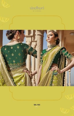 kimora Sindoori Rani 103 Parrot  Colour Fancy Party Wear Saree Lace Border Embroidery Worked Blouse  sarees
