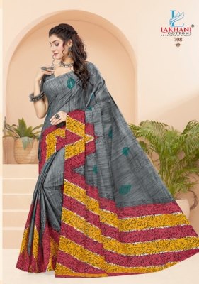 lakahni by Jasmine Vol 7 pure cotton printed fancy saree catalogued at wholesale price sarees catalogs