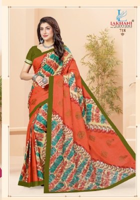 lakahni by Jasmine Vol 7 pure cotton printed fancy saree catalogued at wholesale price sarees catalogs