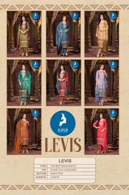 levis by Kaya straight cut chanderi designer kurti pant and dupatta catalogue readymade suit catalogs