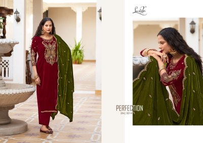 m pankaj fashion levisha by shehnaz pure 9000 velvet embroidered work unstitched salwar suit catalog at wholesale price dress material catalogs