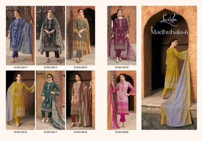 madhubala 6 by Levisha Cambric Lawn Cotton Pakistani suit catalogue at affordable rate  dress material catalogs