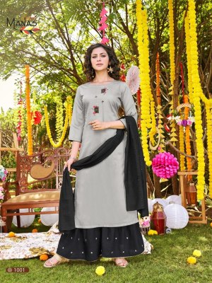 manas fab new launch sitara fancy viscous silk kurti with sahrara and dupatta set wholesale  kurtis catalogs