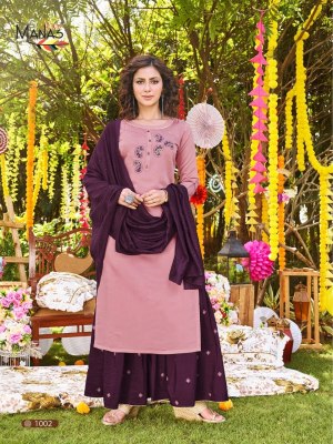 manas fab new launch sitara fancy viscous silk kurti with sahrara and dupatta set wholesale  kurtis catalogs