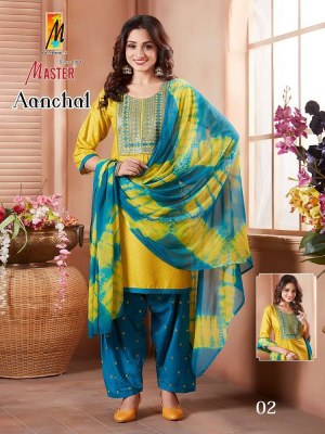 master aanchal ready made patiyala suits catalogue wholesale price in India  kurtis catalogs