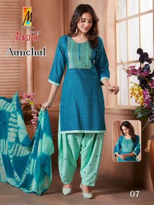 master aanchal ready made patiyala suits catalogue wholesale price in India  kurtis catalogs