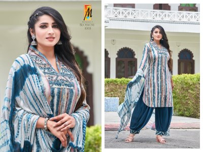 master new launch Blossom rayon kurti with afghani style pant with dupatta set catalogue wholesale rate  kurtis catalogs