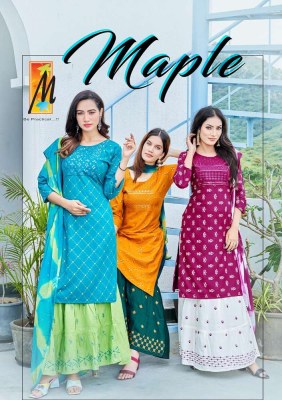 master new launch Maple rayon Top and Skirt with Dupatta set catalogue buy wholesale price Surat  Master