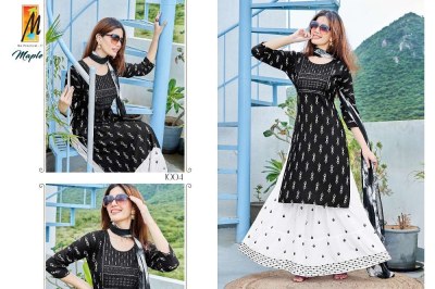 master new launch Maple rayon Top and Skirt with Dupatta set catalogue buy wholesale price Surat  kurtis catalogs