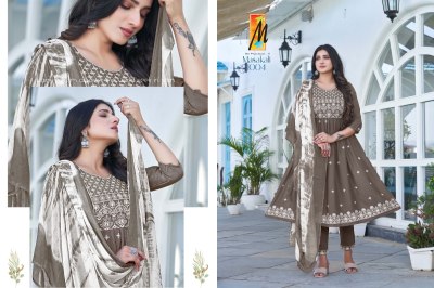 master new launch Maskali nyra cute top pants with dupatta set wholesale  kurtis catalogs