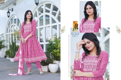 master new launch Maskali nyra cute top pants with dupatta set wholesale  kurtis catalogs