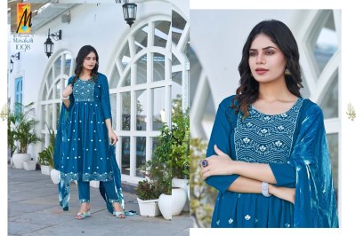 master new launch Maskali nyra cute top pants with dupatta set wholesale  kurtis catalogs