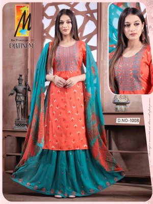 master new  launch Platinum Kurti skirt with dupatta set catalogue wholesale  kurtis catalogs