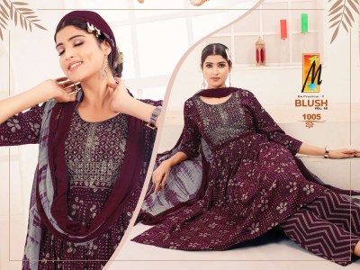 master new presents blush nyra cut heavy capsule printed ready made salwar suits catalogue  kurtis catalogs