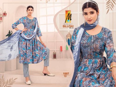 master new presents blush nyra cut heavy capsule printed ready made salwar suits catalogue  kurtis catalogs