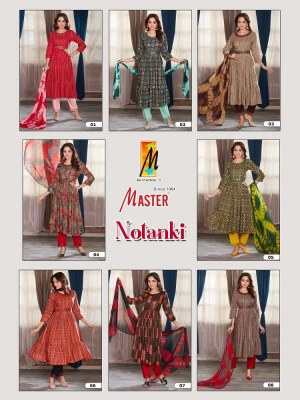 master new presents notanki rayon foil printed Kurti pants with dupatta and belt Kurti catalogue wholesale rate  kurtis catalogs