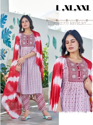 naira cut printed and embroidery top bottom with Dupatta kurtis