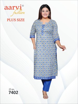 plus size vol 4 by Aarvi Cotton Printed Straight Kurti catalogue at affordable rate  kurtis catalogs